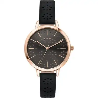 Oui & Me Amourette Dark Grey Dial Leather Strap Quartz ME010146 Women's Watch