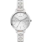 Oui & Me Amourette Silver Sunray Dial Leather Strap Quartz ME010148 Women's Watch