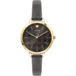 Oui & Me Petite Amourette Dark Grey Dial Leather Strap Quartz ME010150 Women's Watch