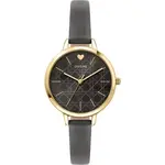 Oui & Me Petite Amourette Dark Grey Dial Leather Strap Quartz ME010150 Women's Watch