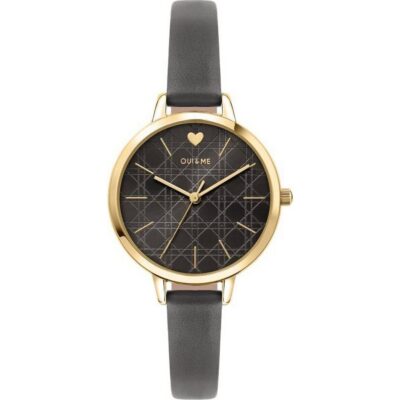 Oui & Me Petite Amourette Dark Grey Dial Leather Strap Quartz ME010150 Women's Watch