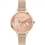 Oui & Me Grande Fleurette Rose Gold Tone Stainless Steel Quartz ME010155 Women's Watch