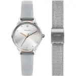 Oui & Me Bichette Silver Dial Leather Strap Quartz ME010168 Women's Watch