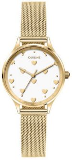 Oui & Me Minette Yellow Gold Dial Gold Tone Stainless Steel Quartz ME010171 Women's Watch