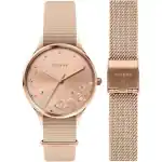Oui & Me Petite Bichette Rose Gold Sunray Dial Nylon Strap Quartz ME010174 Women's Watch