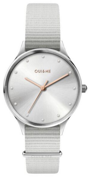 Oui & Me Petite Bichette Silver Sunray Dial Nylon Strap Quartz ME010202 Women's Watch