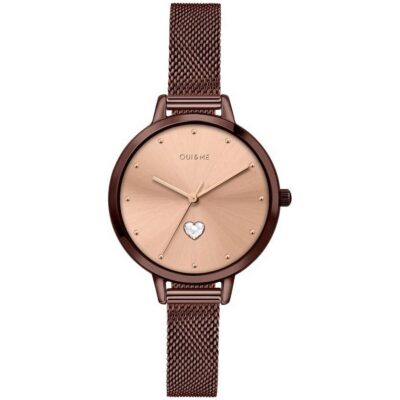 Oui & Me Petite Amourette Rose Gold Sunray Dial Stainless Steel Quartz ME010221 Women's Watch
