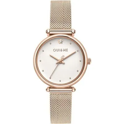 Oui & Me Etoile Rose Gold Stainless Steel White Dial Quartz ME010297 Women's Watch