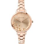 Oui & Me Fleurette Rose Gold Tone Stainless Steel Rose Gold Dial Quartz ME010370 Women's Watch