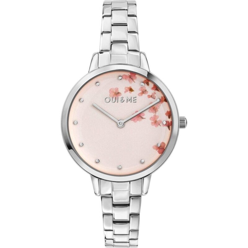 Oui & Me Fleurette Stainless Steel Rose Gold Dial Quartz ME010371 Women's Watch