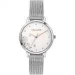 Oui & Me Fleurette Stainless Steel Mesh White Dial Quartz ME010375 Women's Watch