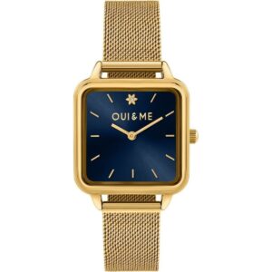 Oui & Me Harmonie Gold Tone Stainless Steel Mesh Blue Dial Quartz ME010381 Women's Watch