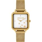 Oui & Me Harmonie Gold Tone Stainless Steel Mesh White Dial Quartz ME010382 Women's Watch