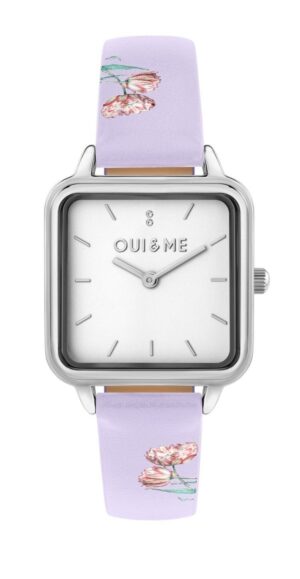 Oui & Me Harmonie Purple Leather Strap White Dial Quartz ME010386 Women's Watch
