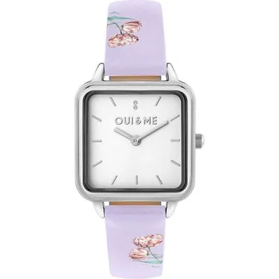 Oui & Me Harmonie Purple Leather Strap White Dial Quartz ME010386 Women's Watch