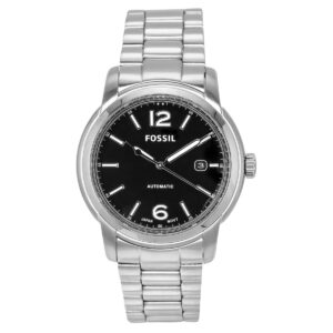 Fossil Heritage Stainless Steel Black Dial Automatic ME3223 Unisex Watch