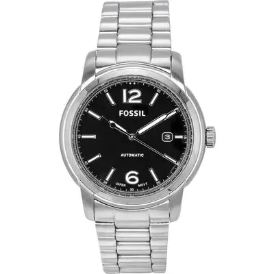 Fossil Heritage Stainless Steel Black Dial Automatic ME3223 Unisex Watch