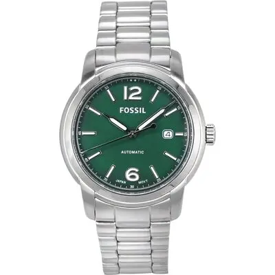 Fossil Heritage Stainless Steel Green Dial Automatic ME3224 Unisex Watch
