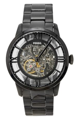Fossil Townsman Stainless Steel Black Skeleton Dial Automatic ME3269 Men's Watch