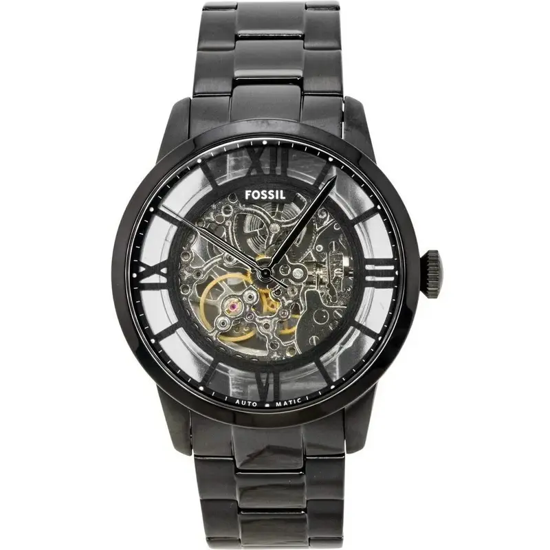 Fossil Townsman Stainless Steel Black Skeleton Dial Automatic ME3269 Men's Watch