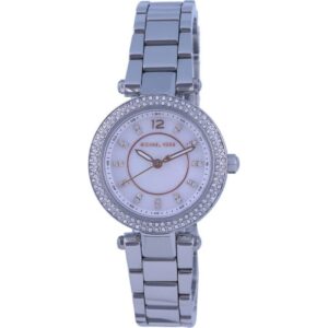 Michael Kors Mini Parker Crystal Accents Silver Dial Quartz MK6932 Women's Watch