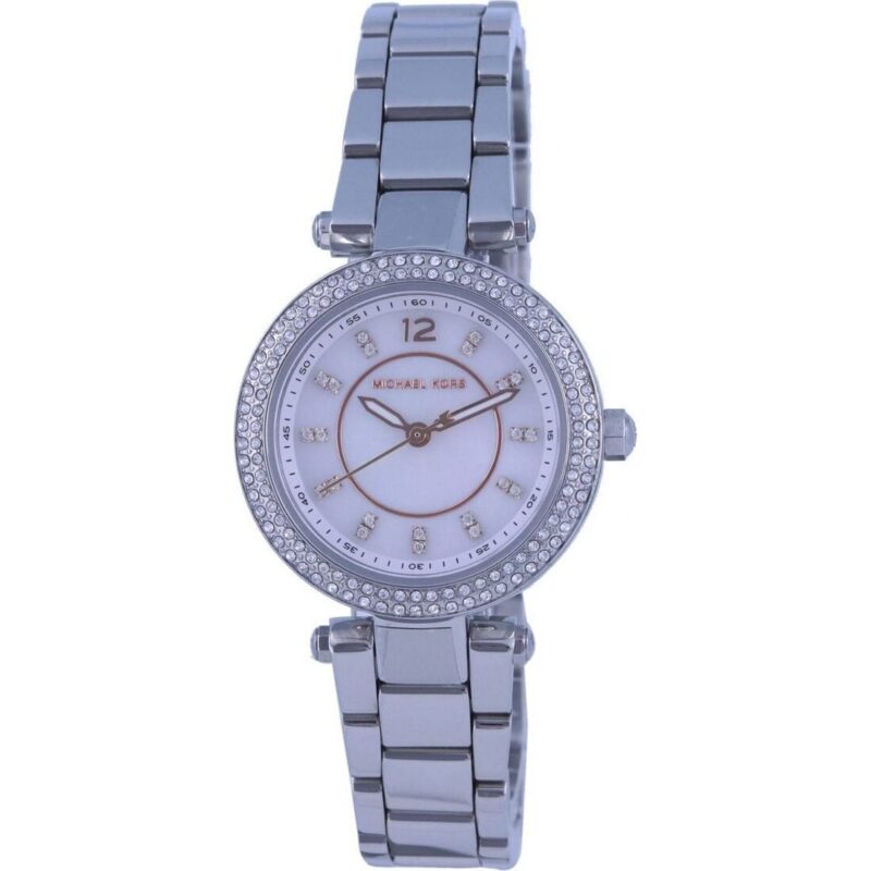 Michael Kors Mini Parker Crystal Accents Silver Dial Quartz MK6932 Women's Watch
