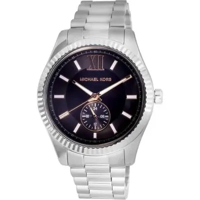 Michael Kors Lexington Stainless Steel Multifunction Black Dial Quartz MK8946 100M Men's Watch