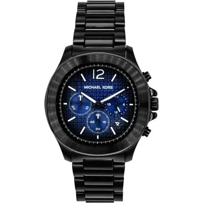 Michael Kors Oversized Sage Chronograph Stainless Steel Blue Dial Quartz MK9193 Men's Watch