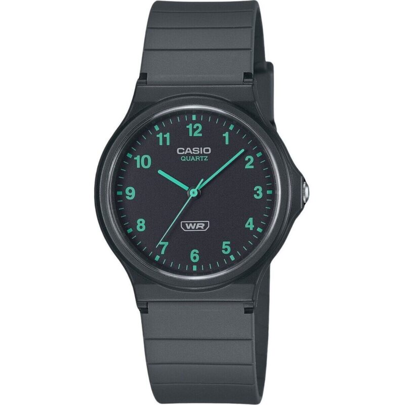 Casio POP Analog Bio Based Resin Strap Black Dial Quartz MQ-24B-8B Unisex Watch