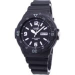 Casio Quartz Analog 100m Black Resin Strap Mrw-200h-1b2vdf Mrw200h-1b2vdf Men's Watch