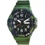 Casio Analog Army Green Resin Band Quartz MRW-210H-3A MRW210H-3 100M Men's Watch