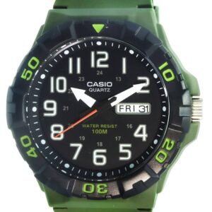 Casio Analog Army Green Resin Band Quartz MRW-210H-3A MRW210H-3 100M Men's Watch