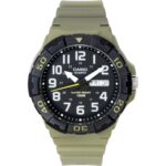Casio Analog Resin Strap Black Dial Quartz MRW-210H-5A MRW210H-5 100M Men's Watch