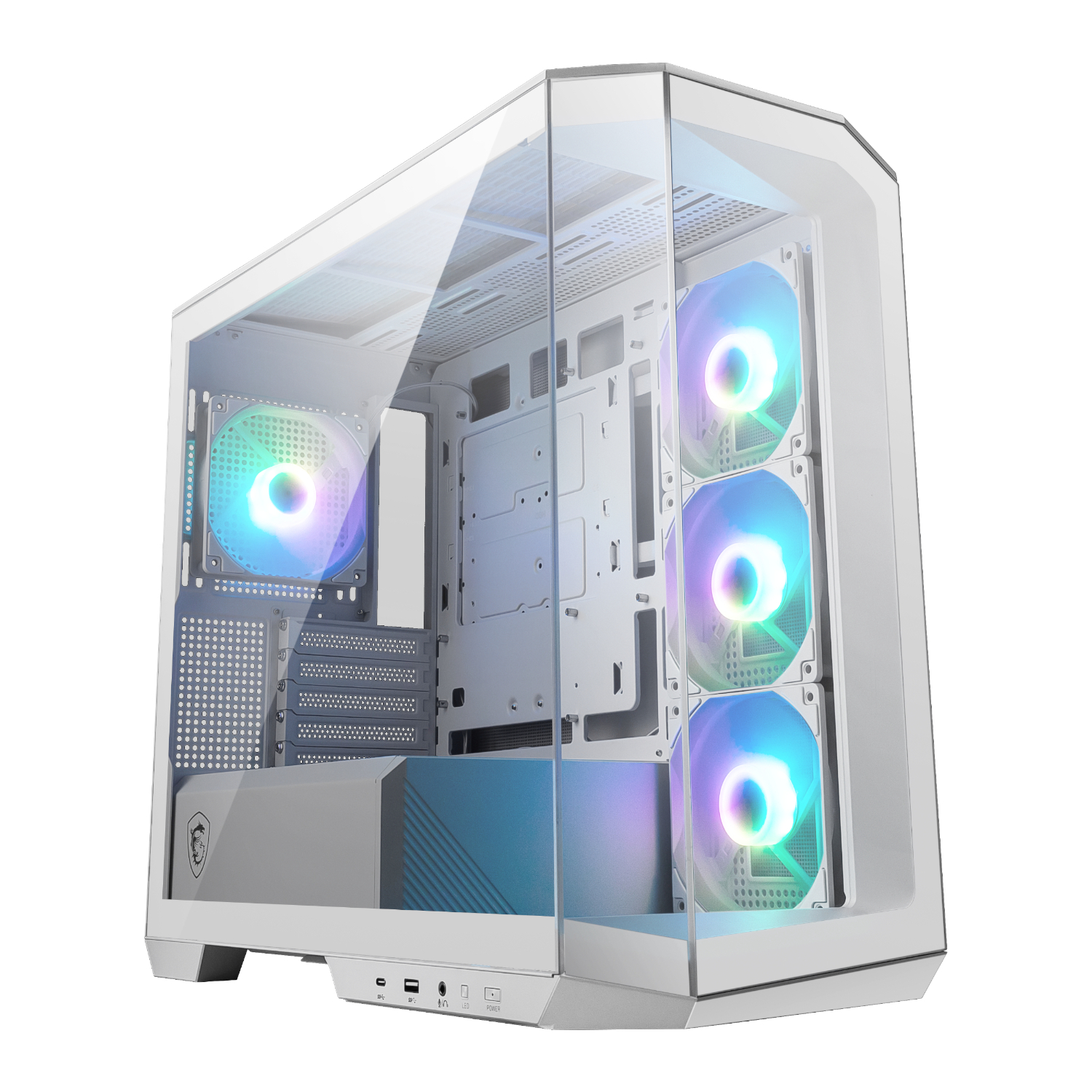 MSI MAG PANO M100R PZ M-ATX ARGB Gaming Chassis - White 1 MSI MAG PANO M100R PZ M-ATX ARGB Gaming Chassis - White