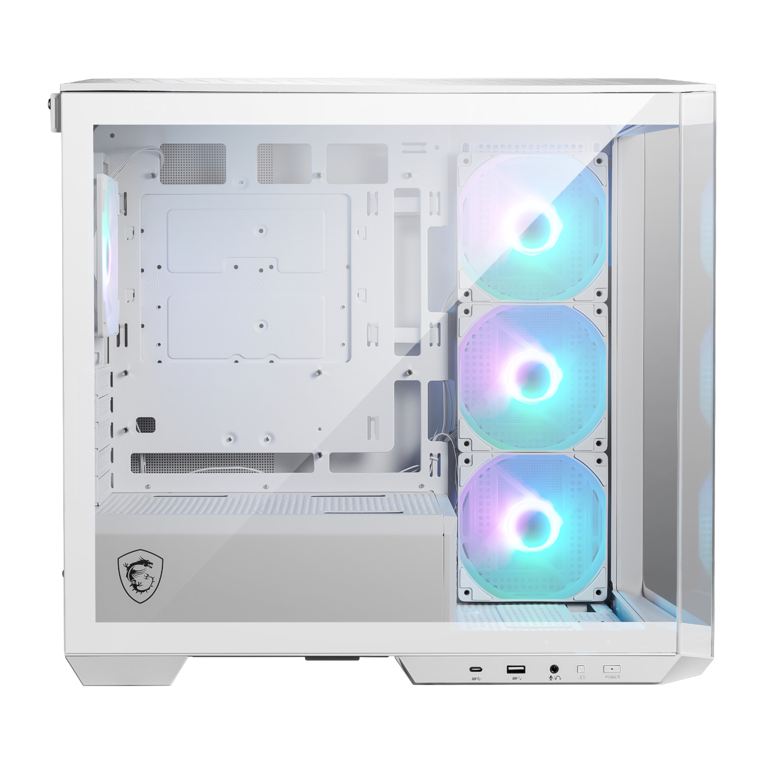 MSI MAG PANO M100R PZ M-ATX ARGB Gaming Chassis - White 4 MSI MAG PANO M100R PZ M-ATX ARGB Gaming Chassis - White - Image 4
