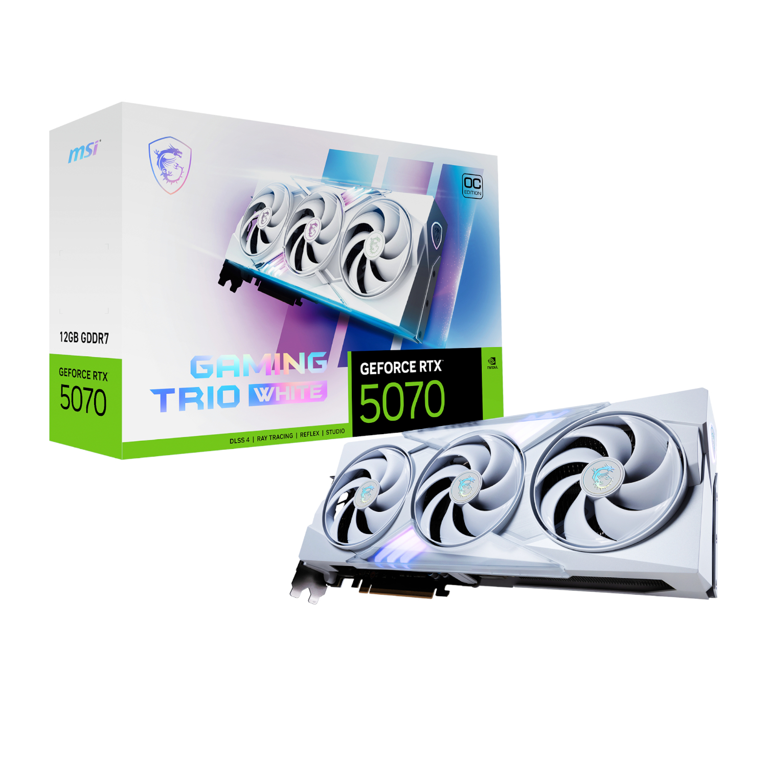 MSI GeForce RTX 5070 GAMING TRIO OC 12GB Graphics Card – White 1 MSI GeForce RTX 5070 GAMING TRIO OC 12GB Graphics Card – White