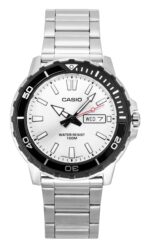 Casio Standard Analog Stainless Steel Silver Dial Quartz MTD-125D-7AV 100M Men's Watch