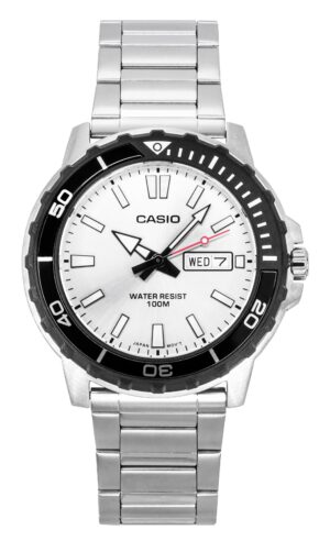 Casio Standard Analog Stainless Steel Silver Dial Quartz MTD-125D-7AV 100M Men's Watch
