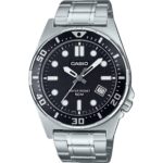 Casio Standard Analog Stainless Steel Black Dial Quartz MTD-135D-1AV Men's Watch