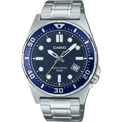 Casio Standard Analog Stainless Steel Blue Dial Quartz MTD-135D-2AV Men's Watch