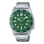 Casio Standard Analog Stainless Steel Green Dial Quartz MTD-135D-3AV Men's Watch