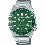 Casio Standard Analog Stainless Steel Green Dial Quartz MTD-135D-3AV Men's Watch