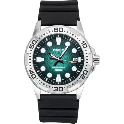 Casio Standard Analog Resin Strap Green Dial Quartz MTD-140-3AV 100M Men's Watch Casio Standard Analog Resin Strap Green Dial Quartz MTD-140-3AV 100M Men's Watch
