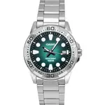 Casio Standard Analog Stainless Steel Green Dial Quartz MTD-140D-3AV 100M Men's Watch
