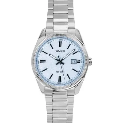 Casio Standard Analog Stainless Steel Light Blue Dial Quartz MTP-1302DA-2A2V Men's Watch