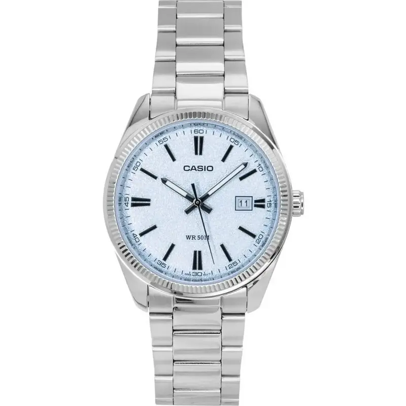 Casio Standard Analog Stainless Steel Light Blue Dial Quartz MTP-1302DA-2A2V Men's Watch