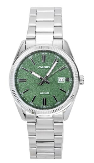 Casio Standard Analog Stainless Steel Green Dial Quartz MTP-1302DA-3AV Men's Watch