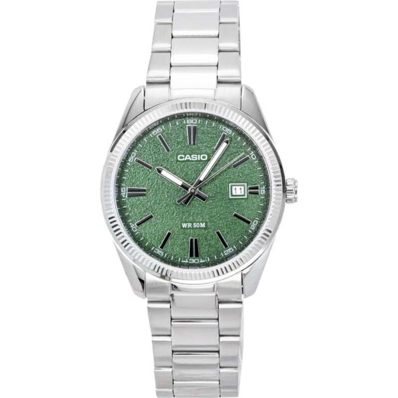 Casio Standard Analog Stainless Steel Green Dial Quartz MTP-1302DA-3AV Men's Watch Casio Standard Analog Stainless Steel Green Dial Quartz MTP-1302DA-3AV Men's Watch