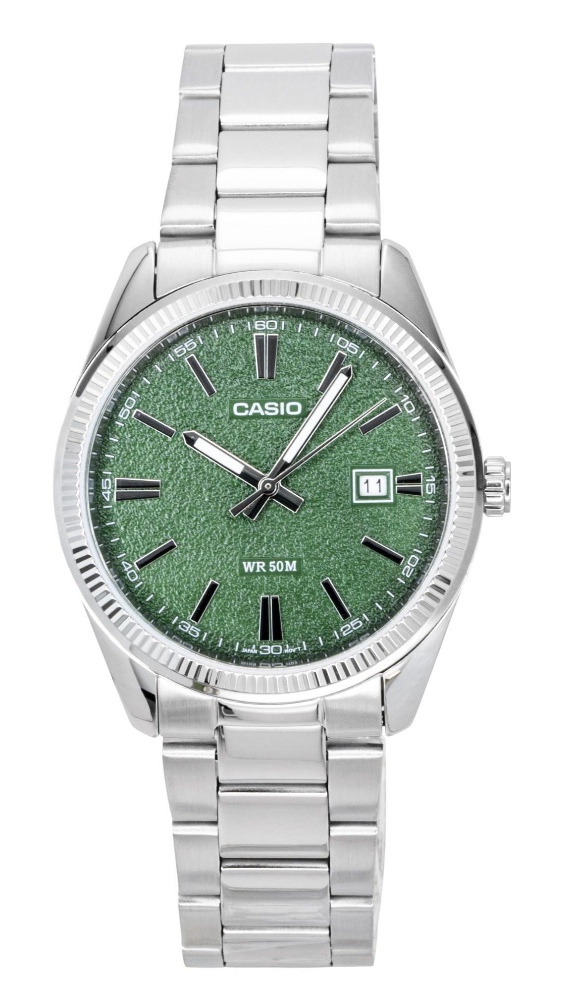 Casio Standard Analog Stainless Steel Green Dial Quartz MTP-1302DA-3AV Men's Watch 1 Casio Standard Analog Stainless Steel Green Dial Quartz MTP-1302DA-3AV Men's Watch