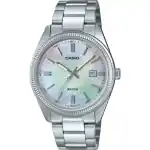 Casio Standard Analog Ion Plated Stainless Steel Mother Of Pearl Quartz MTP-1302DS-7AV Men's Watch